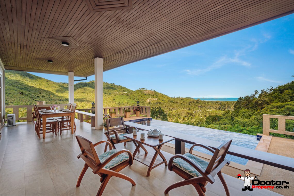 4 Bed Pool Villa with Sea View – Taling Ngam, Koh Samui – For Sale